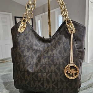 Michael Kors Black and Gold Women's Bag